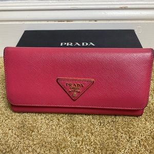 PRADA pink wallet